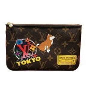 Louis Vuitton Zip Double Giant Pochette Reverse Monogram Bag Brown